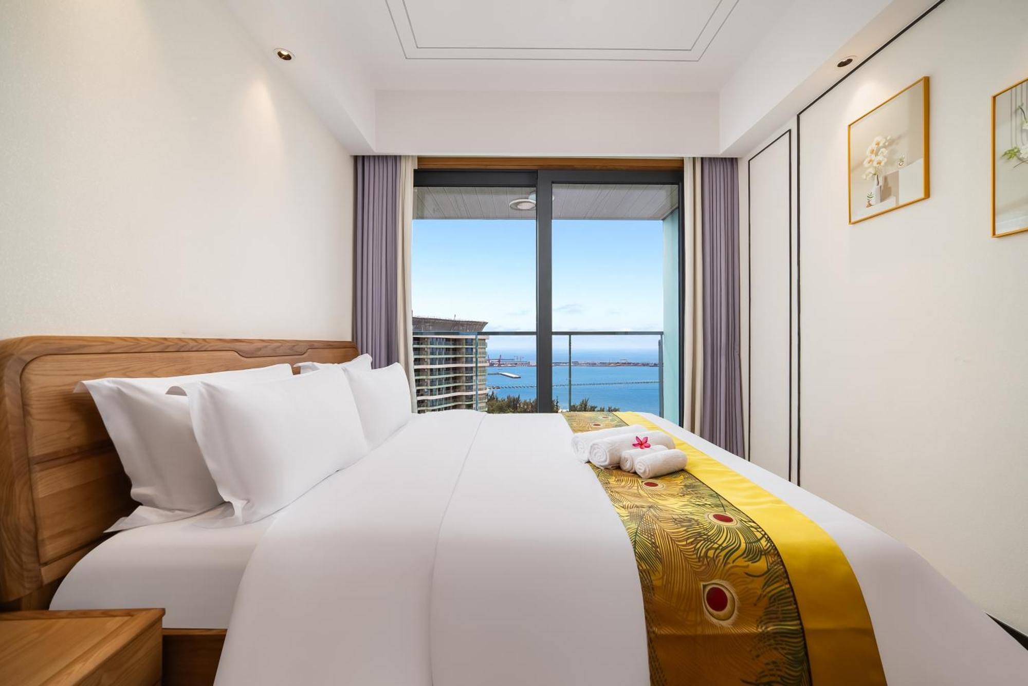 Puhai Sea View Apt By Hailan Tour At Sanya Yazhou Bay#Only 100 Meters To Beach And Sea Swimming Area Eksteriør billede