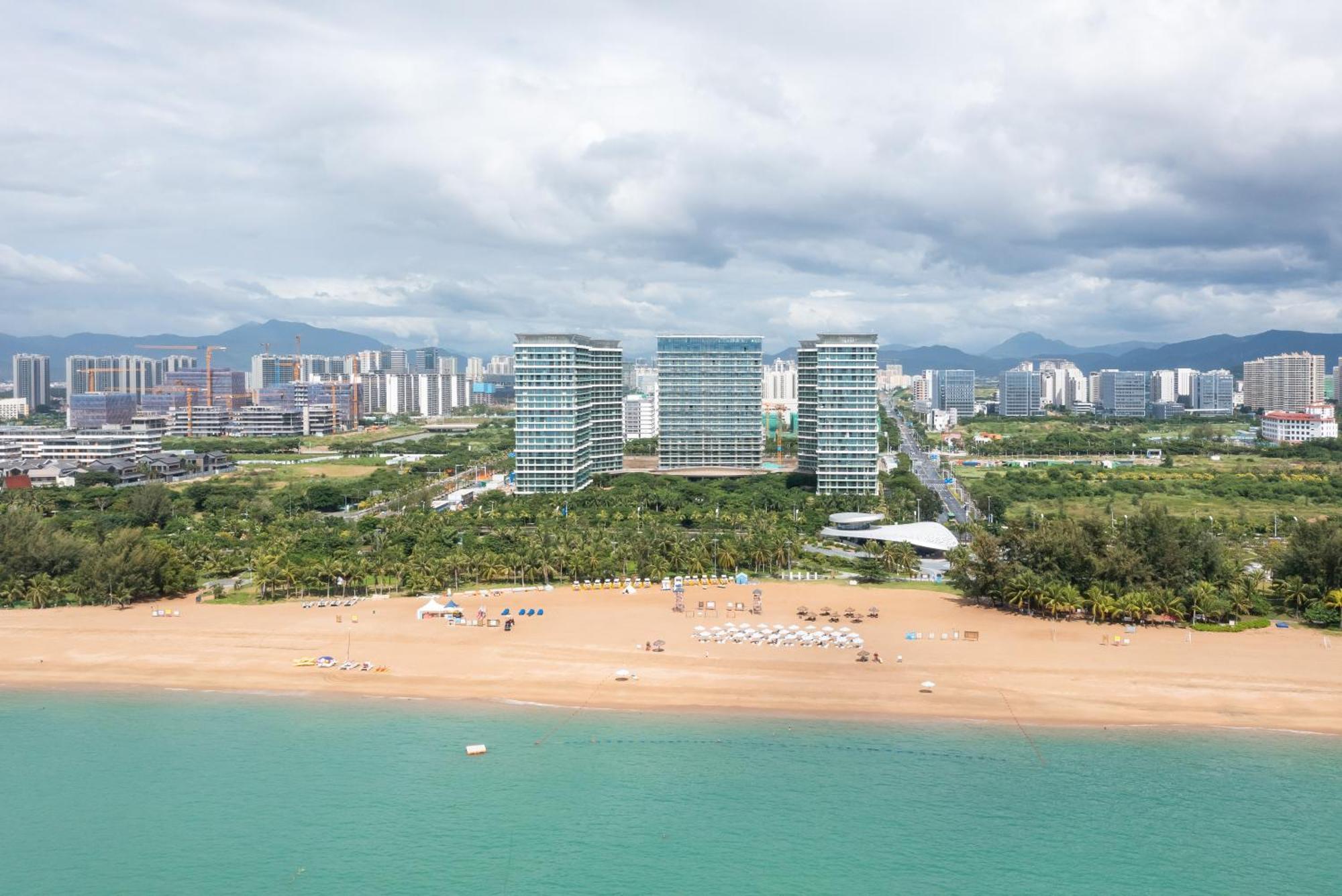 Puhai Sea View Apt By Hailan Tour At Sanya Yazhou Bay#Only 100 Meters To Beach And Sea Swimming Area Eksteriør billede