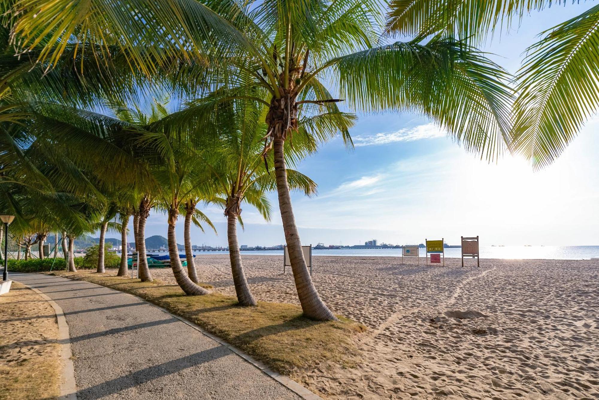 Puhai Sea View Apt By Hailan Tour At Sanya Yazhou Bay#Only 100 Meters To Beach And Sea Swimming Area Eksteriør billede